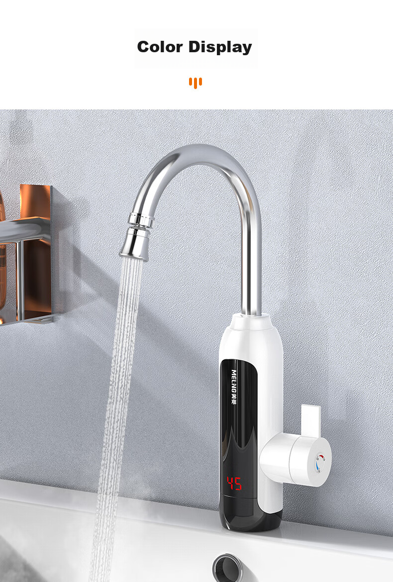 MeiLing Electric Hot Water Faucet, Kitchen Under-Sink Instant Heating Electric Water Heater, Quick Heating Mini Kitchen Treasure, Household Hot Water Treasure with Both Cold And Hot Functions, MF-D316 Plug-In Model 14