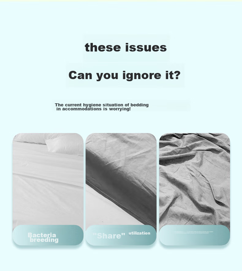 Lehuolvxing Disposable Bedding Set, Hotel Bedding, Bedsheet, Duvet Cover, Double Bed Cover, Thickened Anti-Dirt Bed Cover for Travel 2