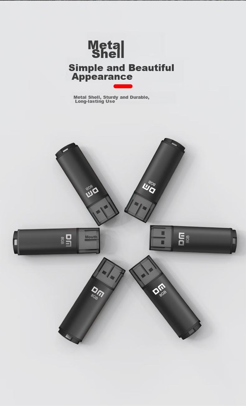 DM Daimai 8GB USB2.0 Flash Drive PD204 Black Bid And Tender Small USB Drive for Corporate Bidding, Computer And Car Use 5