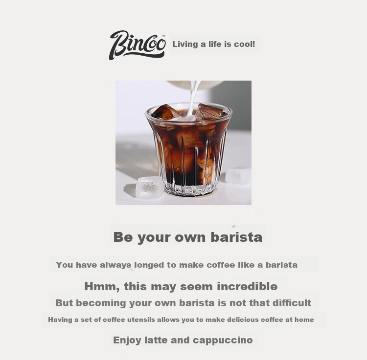 Bincoo Hand Brewed Coffee Glass Vintage Dirty Coffee Cup Australian White Cup Espresso Cup - Transparent 200ml 1