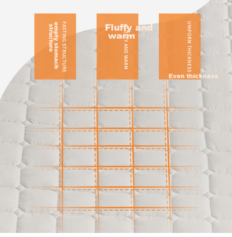 Dohia Home Textiles Washable Quilted Mattress Pad with Straps, Non-Slip Tatami Four-Season Protective Thin Pad for 1.5m Bed, 2x1.5m 10
