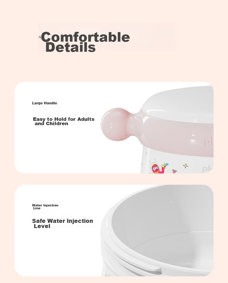 PLODON Baby Food Bowl with Temperature Control Water Injection, 316 Stainless Steel Insulated Feeding Bowl, Anti-Fall Children's Tableware for Infants 22