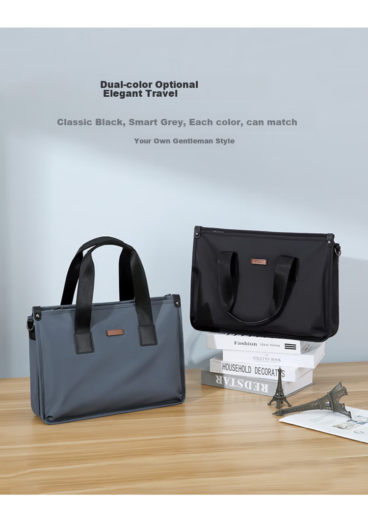 GOLF Business Briefcase for Men, Large Capacity Handbag, Fits 15-Inch Laptop, Multiple Compartments, Casual Horizontal Style, Shoulder Crossbody Bag for Men, Black, Gift for Boyfriend Or Father 4