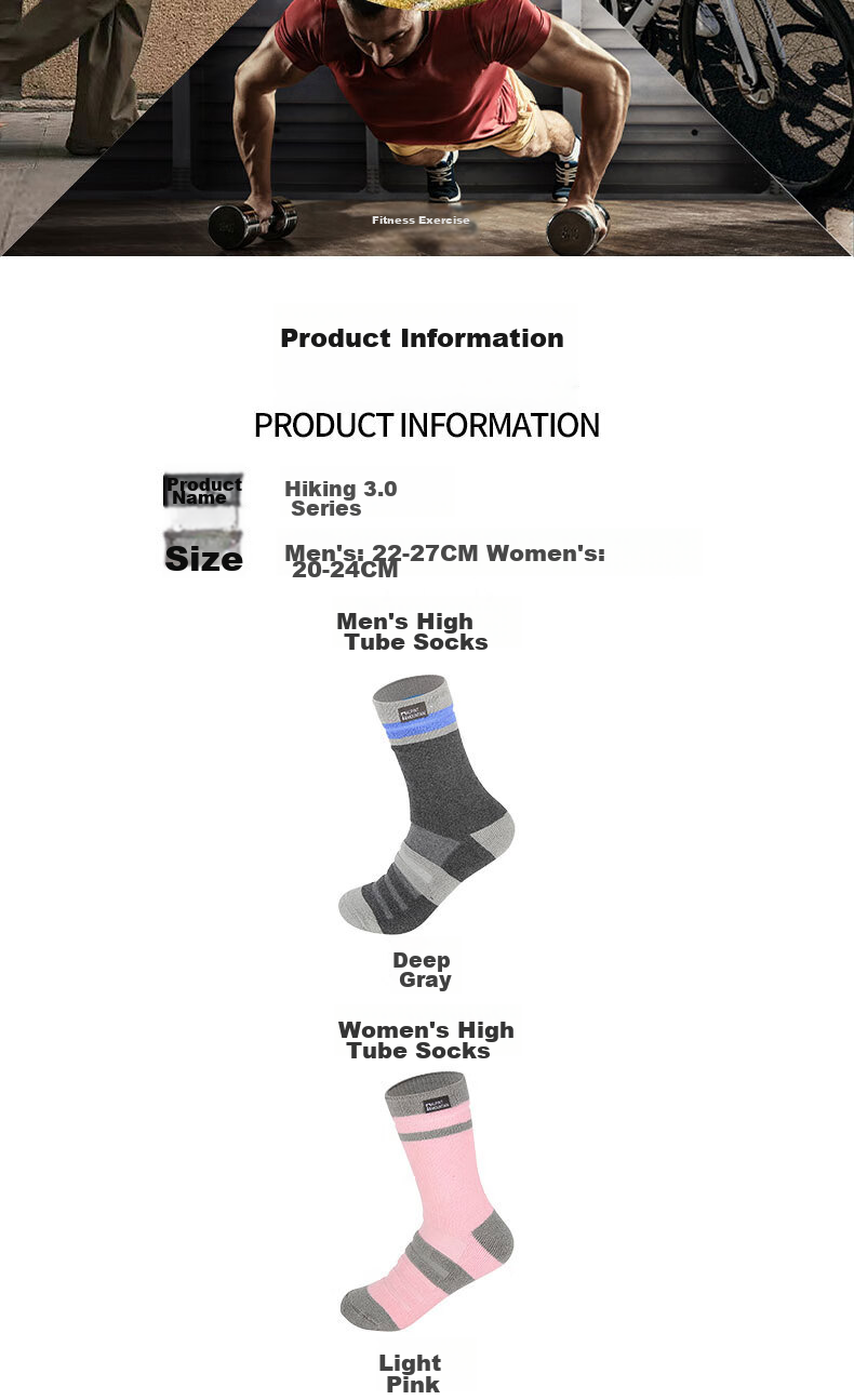 ALPINT MOUNTAIN Ermont Women's Professional Hiking Socks, CoolMax Socks, High-Top Quick-Drying Breathable Sports Socks for Mountaineering 8