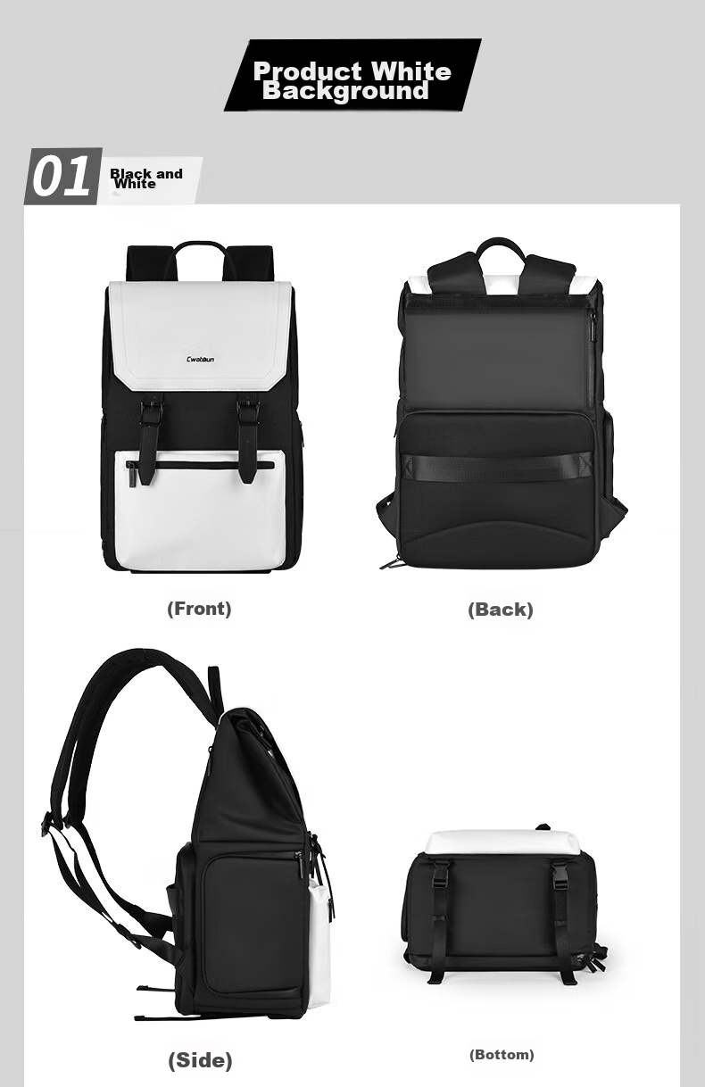 CWATCUN Camera Backpack, Dual-Shoulder Bag for Canon, Fuji, Sony, Photography Bag, Casual Commuter Anti-Collision Backpack, Stylish Upper And Lower Compartments, Suitable for Men And Wome 12