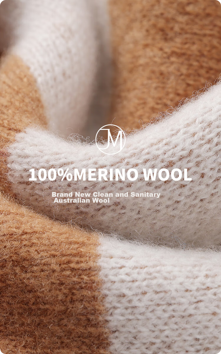 JIUMU Pure Wool Scarf for Women, Autumn And Winter Ladies' Warm Neck Warmer, Gift for Women on Mid-Autumn Festival And Birthday, Gift Box Packaging 3