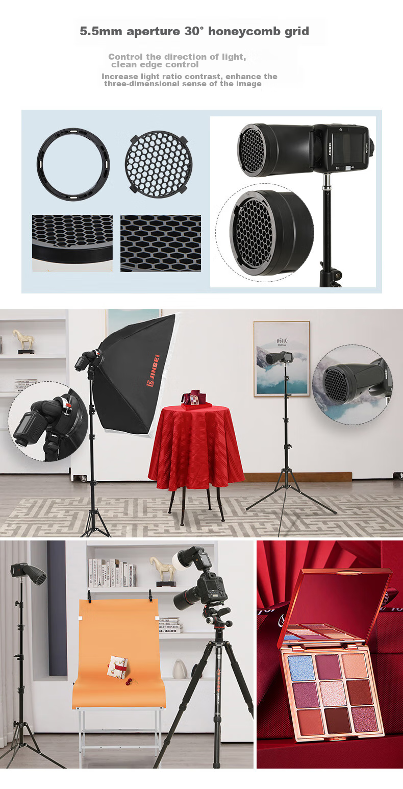 JINBEI JINBEI KM-50 Ceiling Light Grid Soft Box, Suitable As An Accessory for HD-2MAX/HI Flashing Lights 9