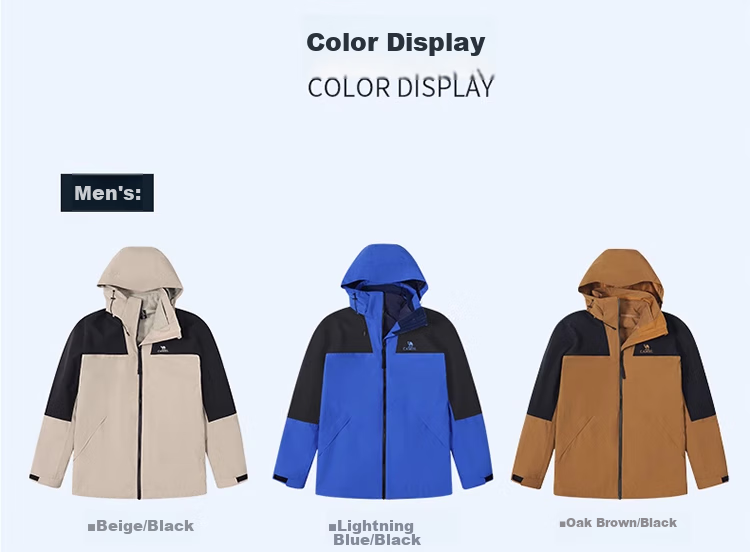CAMEL Windbreaker for Men And Women, Couples Style, Moisture-Wicking, Cold-Resistant, Warm Fleece Three-In Mountaineering Jacket A1W13a1118 14