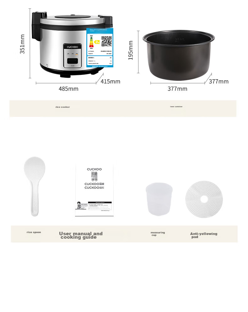 CUCKOO Korean Brand Large Capacity Rice Cooker, Non-Stick Bottom, Easy to Clean, 3D Heating, Long-Lasting Heat Preservation, Electric Rice Cooker, 17.5L, Serves 8+ People, CR-3510R 14