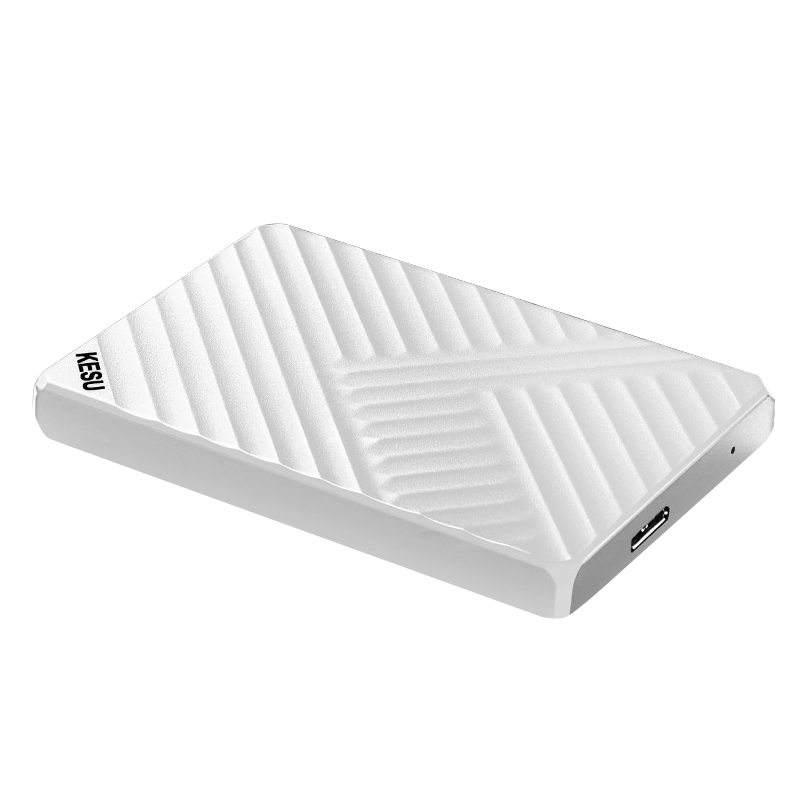 KESU 500GB Portable Hard Drive, Encrypted Mechanical Hard Drive, USB3.0 External Storage, File And Photo Backup, 2.5-Inch K205 Bright Moon White