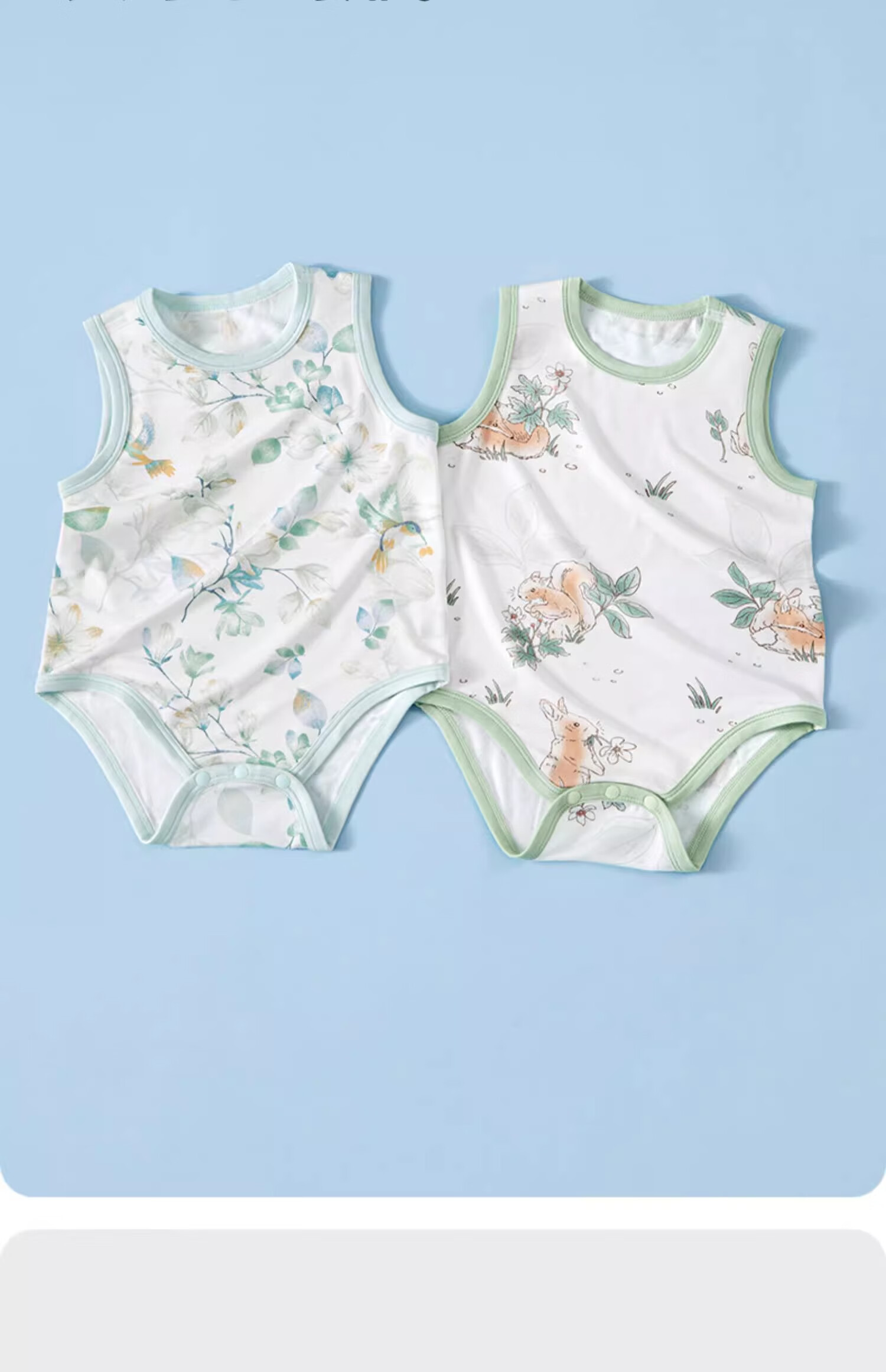Beitaisi Baby Clothes, Summer Thin Onesie, Newborn Infant Yokesi Sleeveless Vest Bodysuit Romper 4