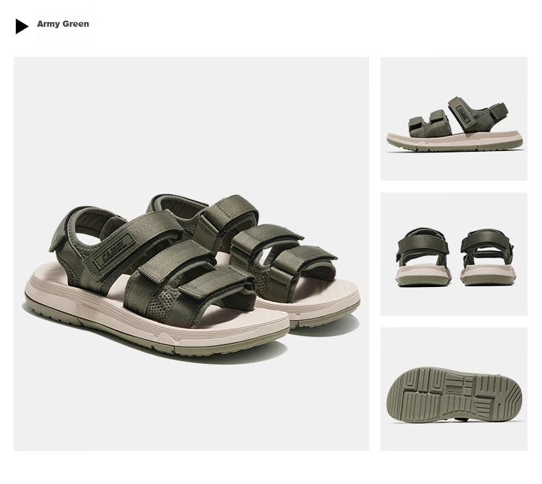 CAMEL Magic Tape Colorblock Beach Sandals Women Sports Casual Shoes X24B16L2029 Black Size 40 10