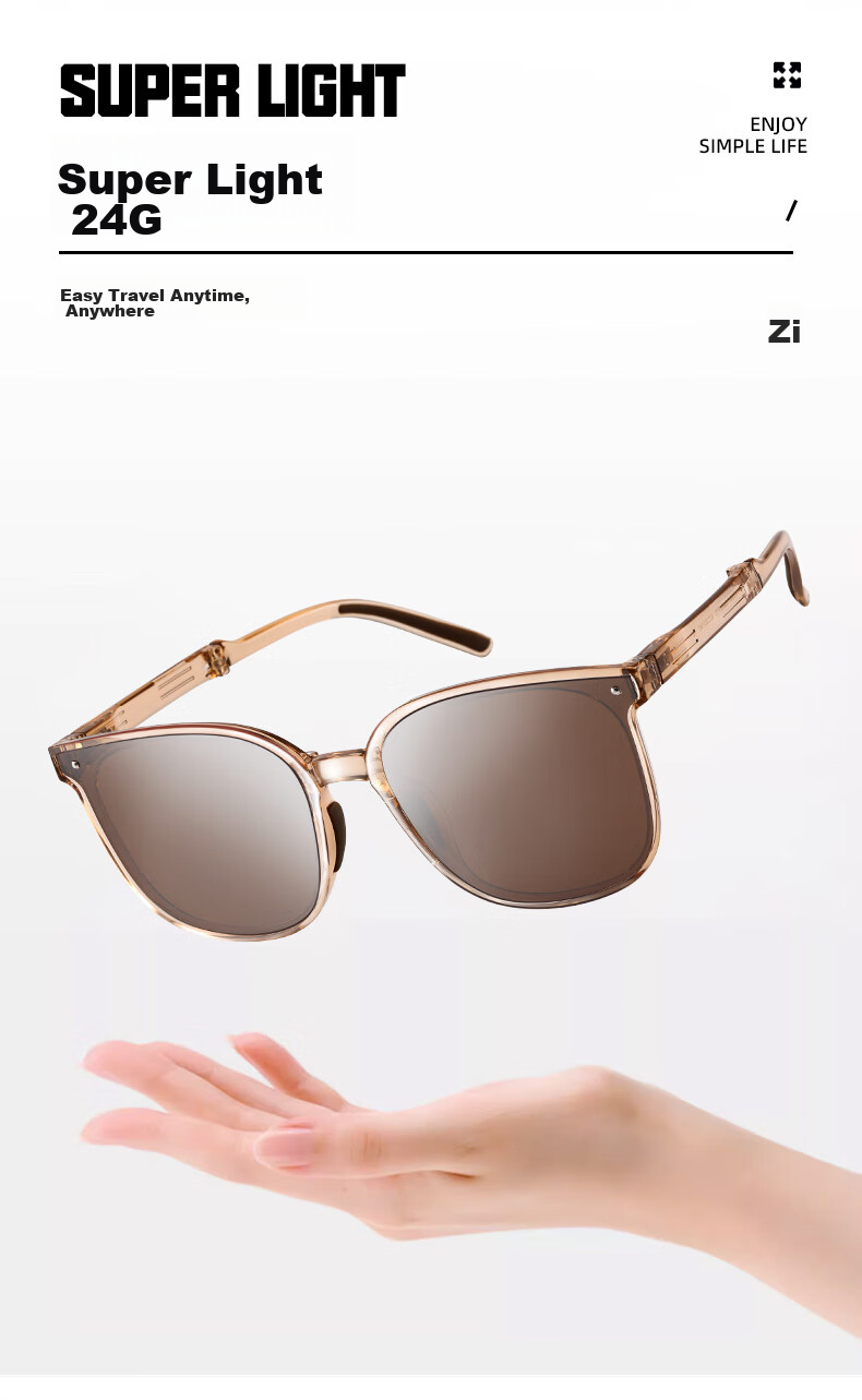 LESCA LUNETIER 2026 Ultra-Light Pocket Folding Sunglasses for Women, High-End UV Protection Polarized Glasses, Jazz Black 1