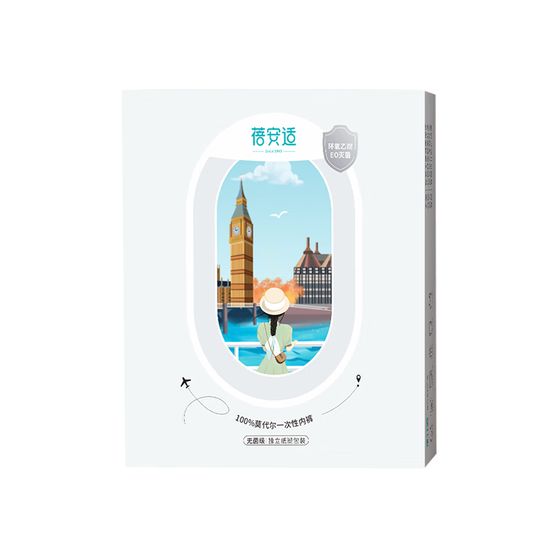 Briars Disposable Women's Underwear, 100% Modal Cotton [5A Antibacterial], Large Size, Sterile, Travel-Friendly, No-Wash