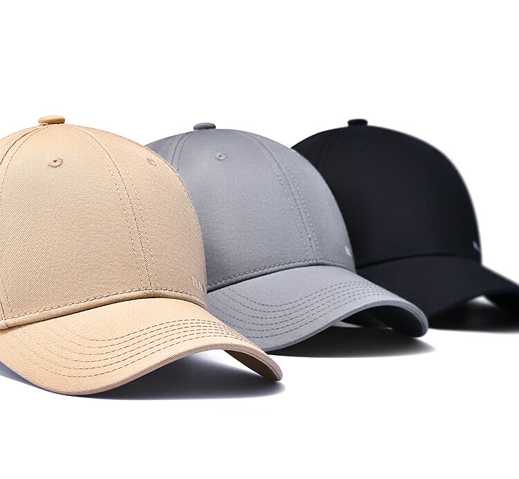 HLA Baseball Cap for Men And Women, Pure Cotton Visor Cap, Large Head Circumference, Fashionable Outdoor Sun Protection Hat, Xingdai Black 7