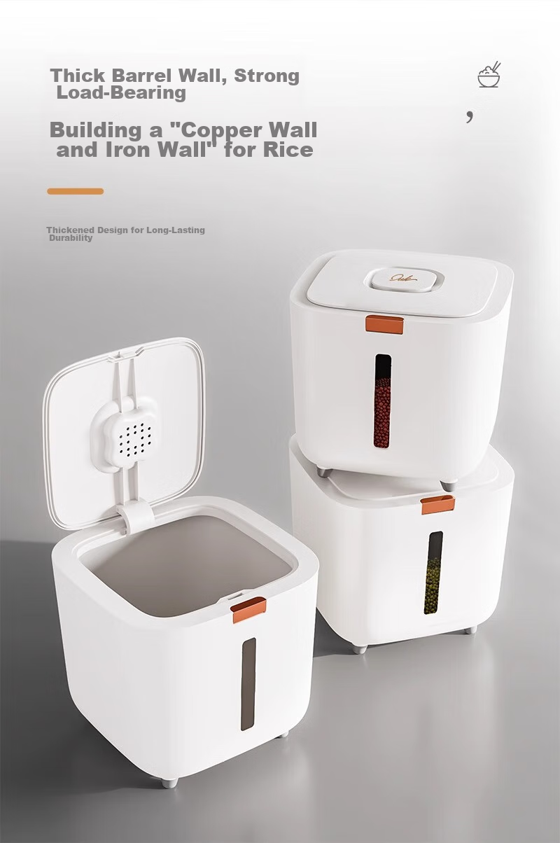 Jiadu Rice Container, Insect-Proof And Moisture-Proof Sealed Household Rice Storage Bin, Food-Grade Rice Storage Box, Flour Storage Jar 15