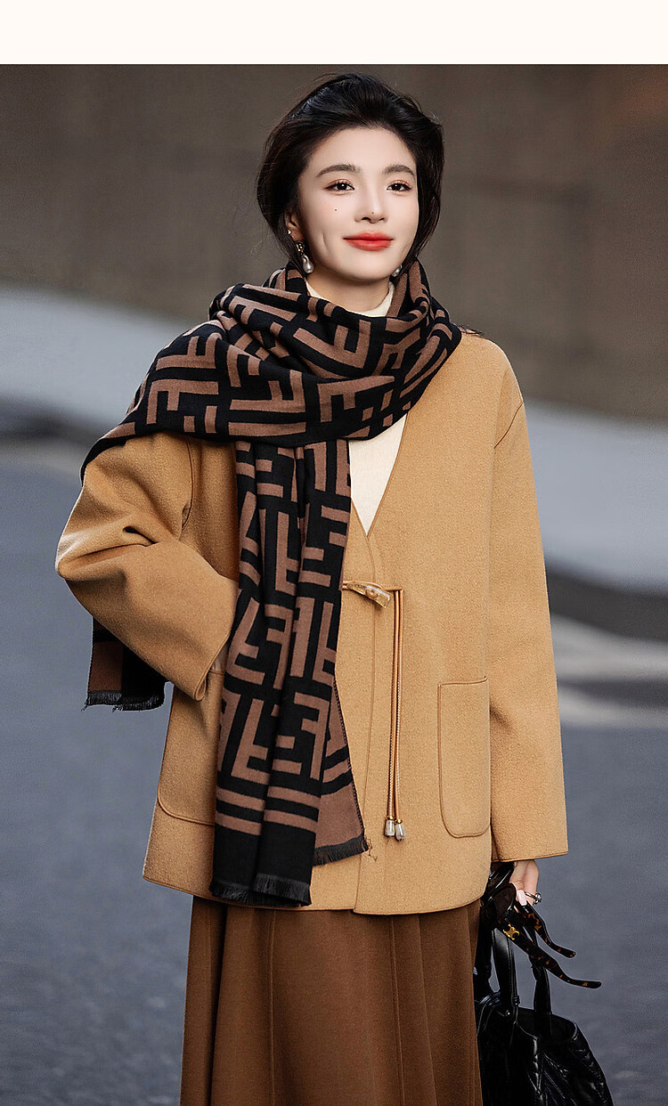 Dme [Moyu Yunjian] Winter New Chinese Style Toggle Button Lanyard Relaxed A-Line Versatile Women's Coat 10