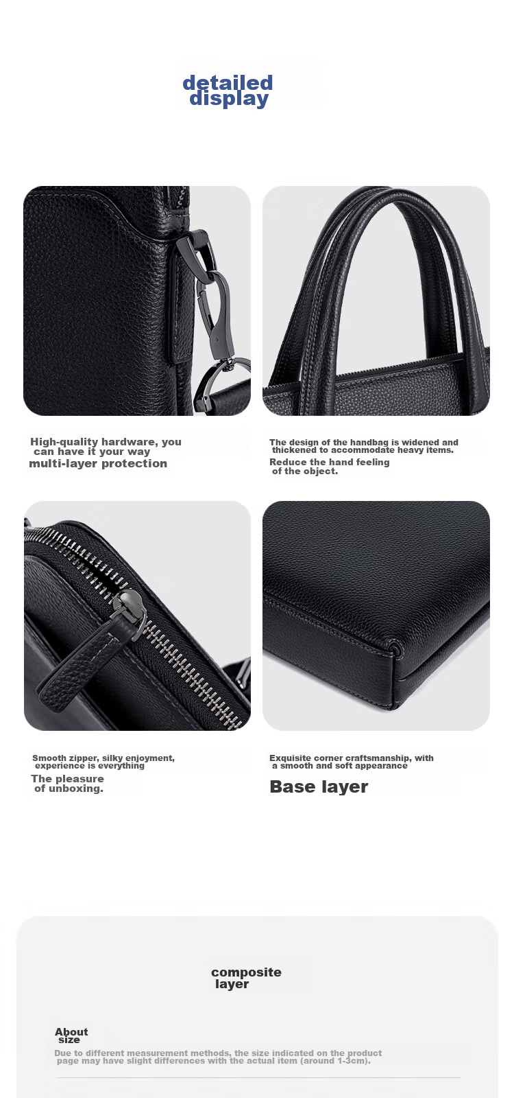 HLA Briefcase, Men's Business Commute Travel Handbag, Laptop Bag, Shoulder Crossbody Travel Backpack 13