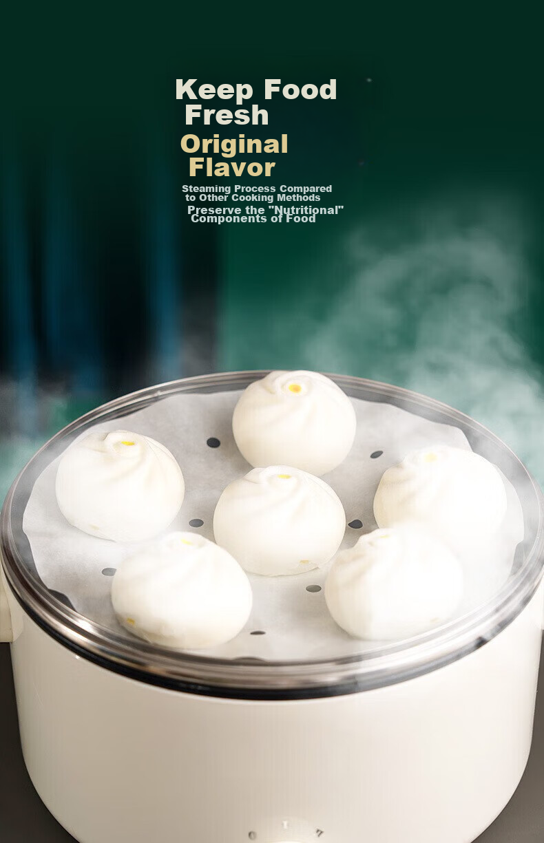 MEIJINJIA Steamer Paper, 30cm*100 Sheets, Disposable Food-Grade Paper for Buns And Steamed Buns, Non-Stick Household Steamer Liner Paper, Round Shape 6
