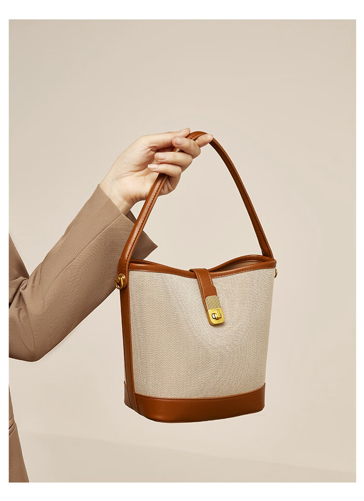 FOXER Women's Handbag, Large Capacity Bucket Bag, Tote Bag, Shoulder Crossbody Bag, Light Luxury Valentine's Day Gift 11