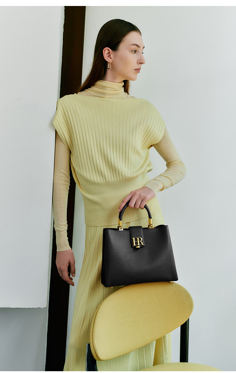 HR Handbag, Women's Bag, Meilade Top-Grain Leather Tote Bag, Work Commute Crossbody Bag, Birthday Gift for Wome 5