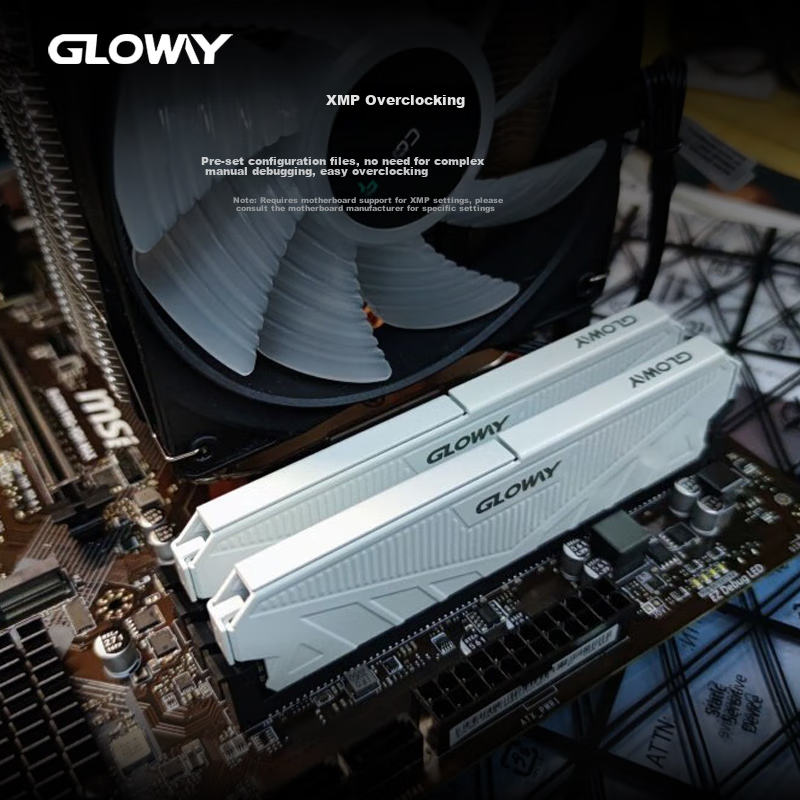 Комплект оперативной памяти Gloway Tianche DDR4, 32 ГБ (2x16 ГБ), 3200 МГц, CL18, радиатор, цвет белый