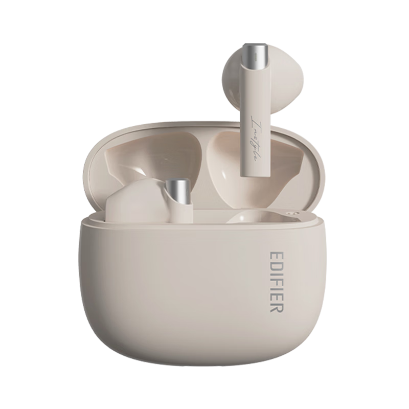 EDIFIER Zero Buds True Wireless Bluetooth Earphones, Music Headphones, Semi In-Ear Headphones, Compatible with Apple, Huawei, Xiaomi, OPPO Phones, Elegant Pink