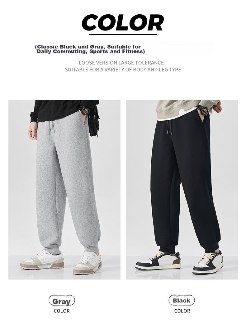 Warrior Casual Pants for Men, Spring And Autumn Heavy-Duty Breathable Loose Trousers, New Style Draping Skin-Friendly Tapered Knit Sweatpants 5