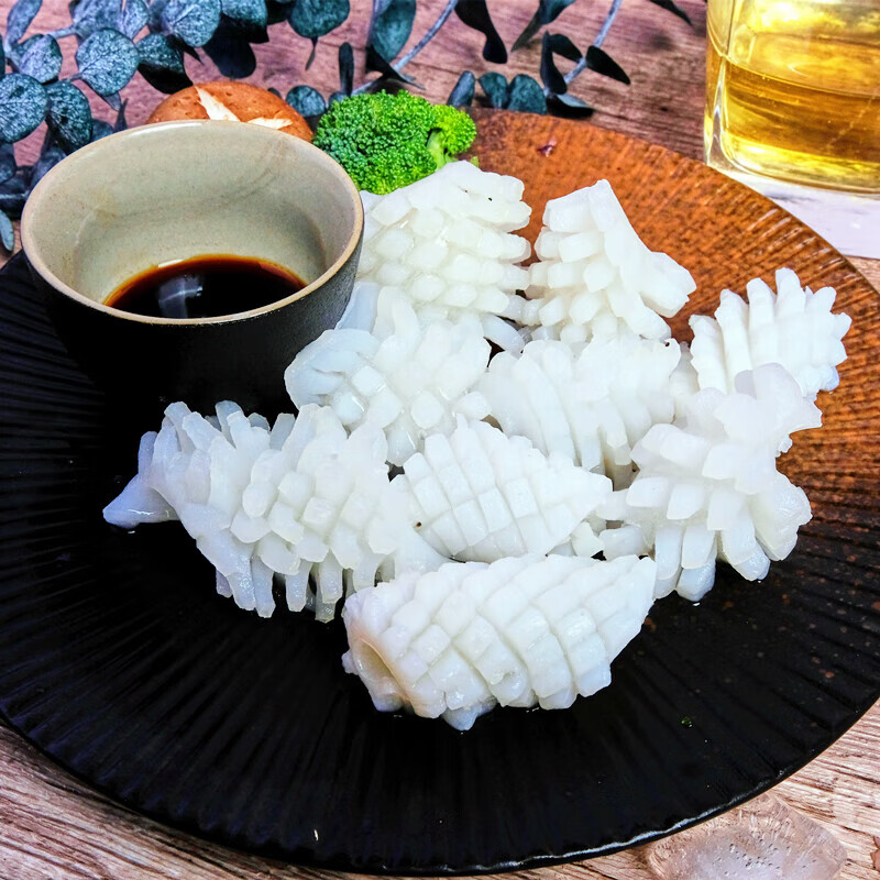 鸿顺鱿鱼花1斤装 目鱼花 鲜捕速冻 免切 年  烧烤火锅食材 铁板鱿鱼