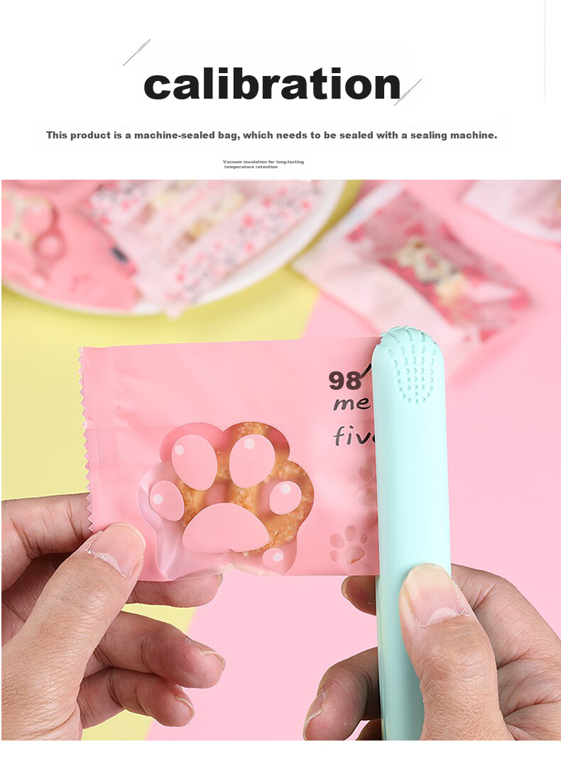 PAPAROTTY Snowflake Crisp Packaging Bag Sealing Machine, Homemade Candy Handmade Nougat Cookie Packaging Bag, 7*10CM 4