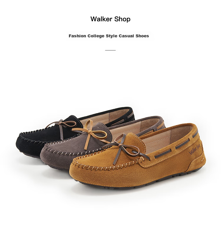 Walker Shop Aokasuo Casual Shoes for Women, Single Shoes, Soft-Soled Loafers for Office, Slip-On Flat Loafers for Women C131016 7