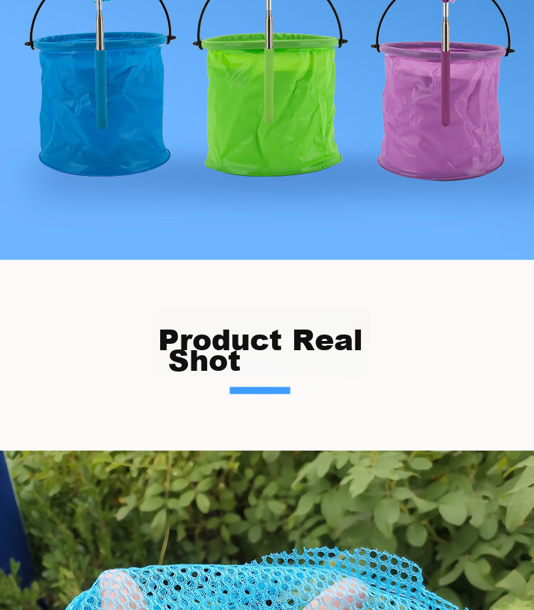 Feimiao Children's Fishing Net, Butterfly Net for Kids, Insect Net, Retractable Fishing Net with Handle, Foldable Small Bucket, Outdoor Fishing Tackle, Fishing Net Toy Combination Set 11