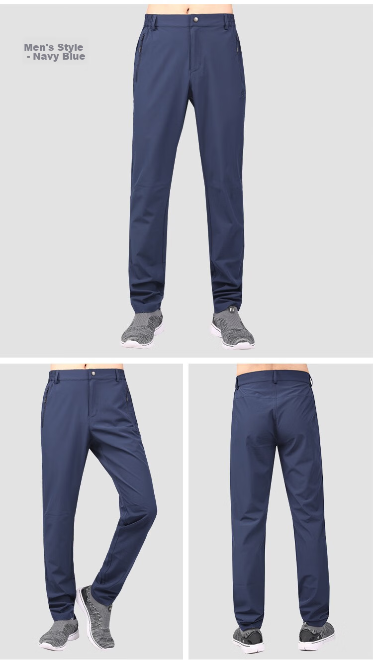 TECTOP Quick-Dry Pants Outdoor Stretch Breathable Fast-Drying Hiking Pants Men's Rock Gray 3XL 20
