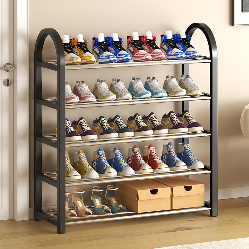 WOJIA Simple Multi-Tier Shoe Rack, Entryway Storage Shelf for Home, Indoor Shoe Organizer, Dormitory Shoe Rack, Storage Shelf