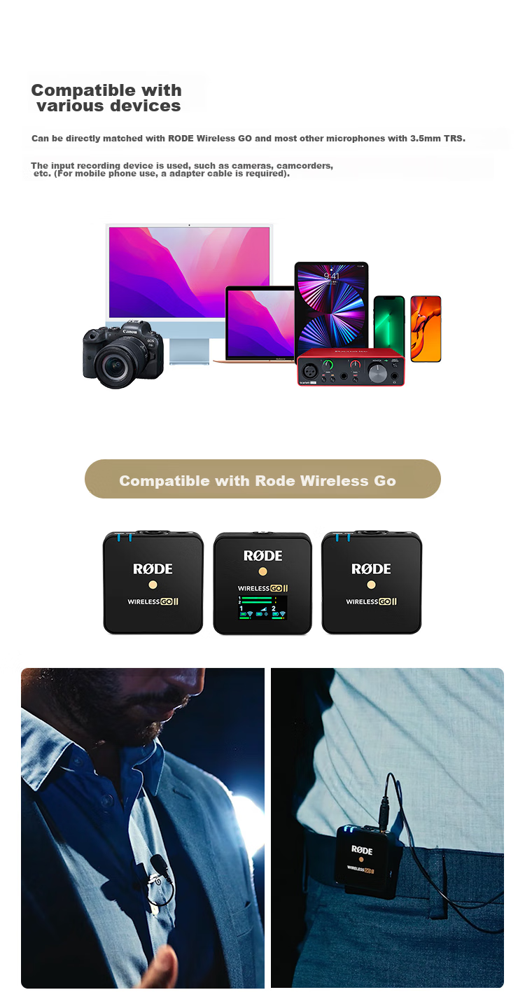 RODE DCS-1 Wireless Go Dedicated Dual-Head Dual-Cold Shoe Mount (Official Standard Configuration) 7