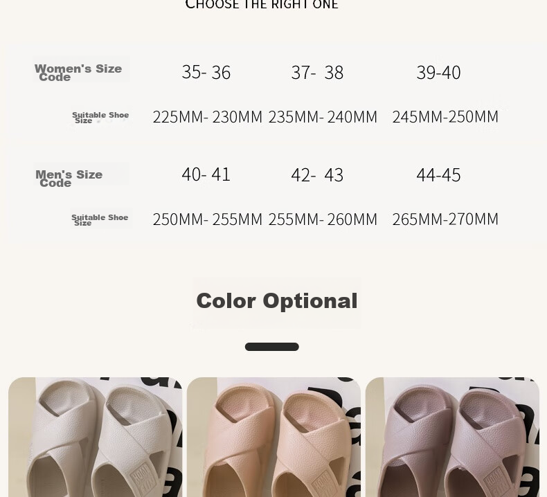 Huameijianbu Cross Mocha Slippers, Couples Bathroom Indoor And Outdoor Thick Soft Sole Non-Slip Sandals HM600, Taro Purple, Size 39-40 5