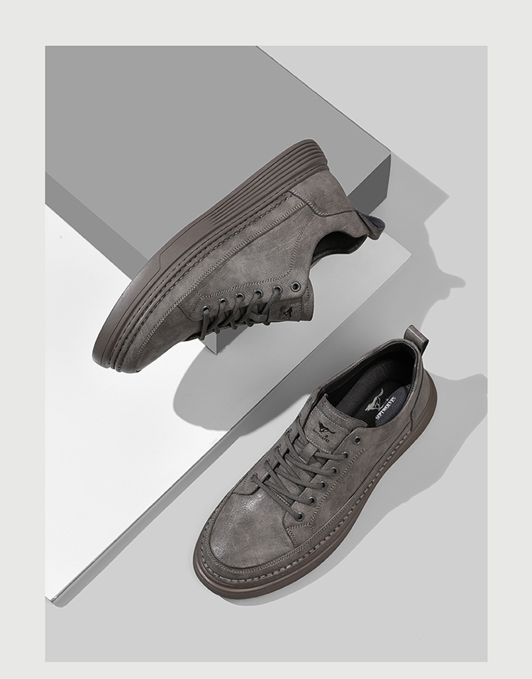 SEPTWOLVES Men's Versatile Shoes, Men's Sneakers, Men's Leather Shoes, Casual Shoes for Men W8333083270 Black-Brown 38 13