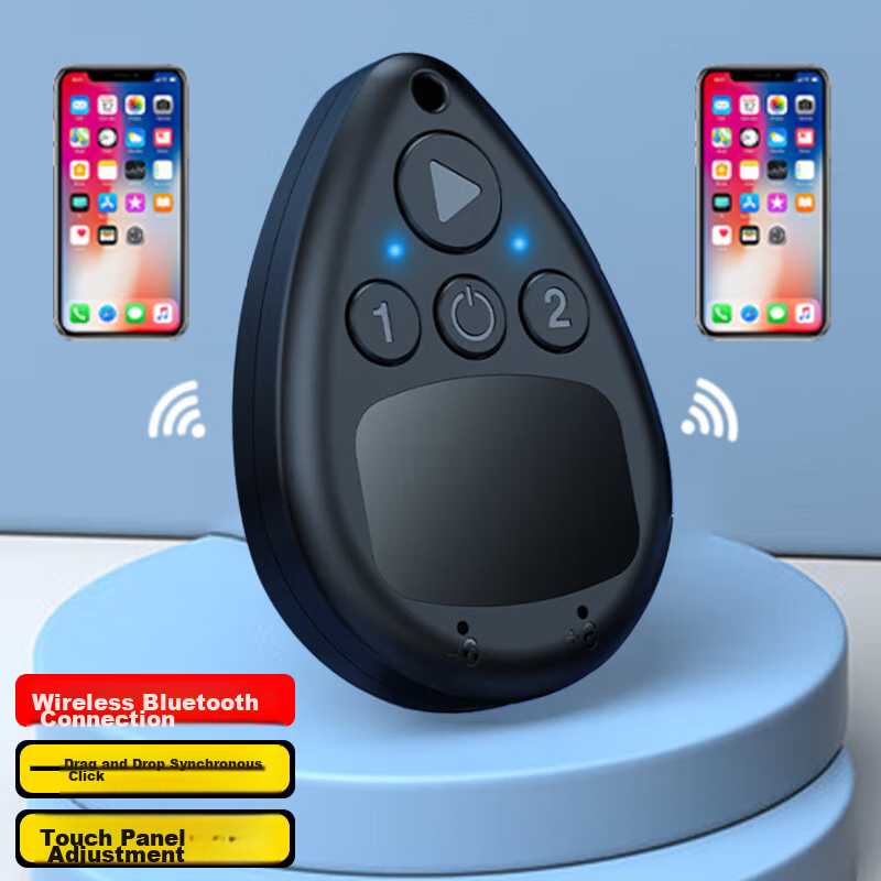 LinkStone Wireless Bluetooth Screen Clicker, Dual-Button Smart Touch Screen Device for Mobile Phones, Popular Douyin Live Streaming Purchase Tool, Red Heart Package External Mod for Tablets, PUBG Gaming Accessory