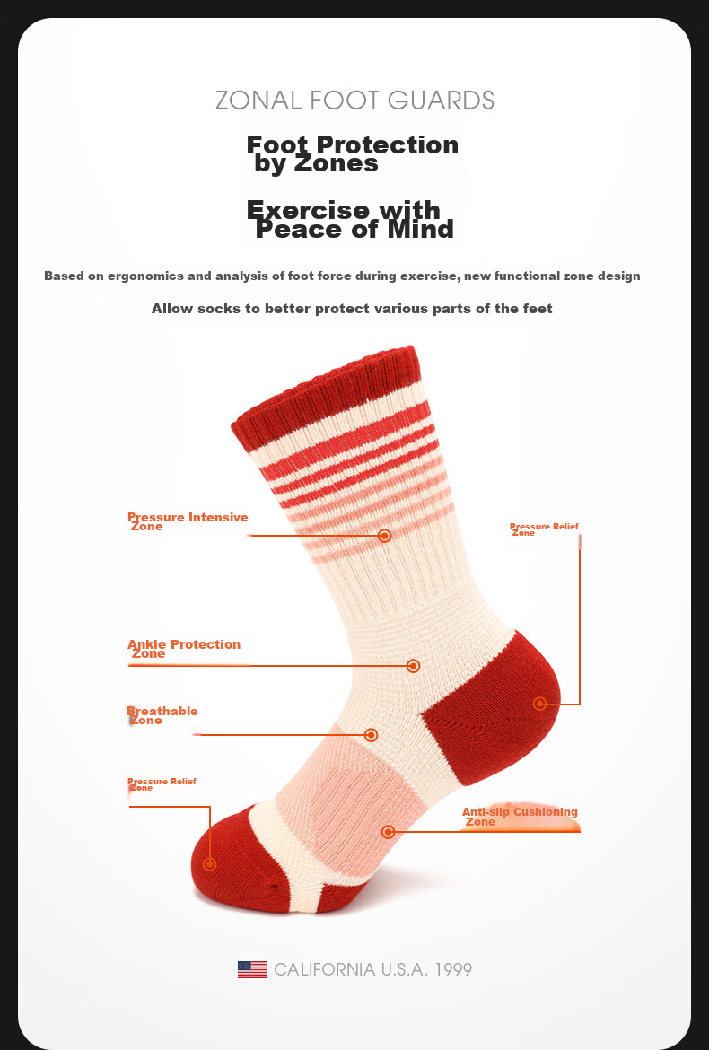 TFO Competition-Grade Outdoor Socks, Comfortable And Durable Sports Running Socks, Hiking And Mountaineering Socks 2202395, Women's Red 4