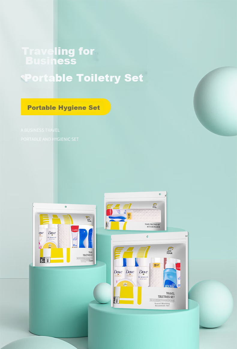 JOYTOUR Travel Toiletry Set, Portable Toiletries Including Shampoo And Shower Gel, Travel Portable Kit, Shulei Six-Piece Set 2