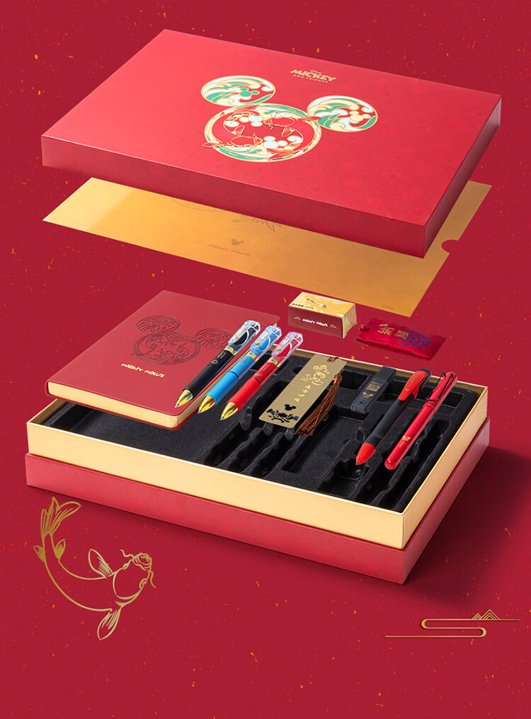 Disney Middle School Exam Stationery Set Notebook Gift Box High-Quality Gift for Classmates Birthday Gift for Boys and Girls Study Prize Mickey 2