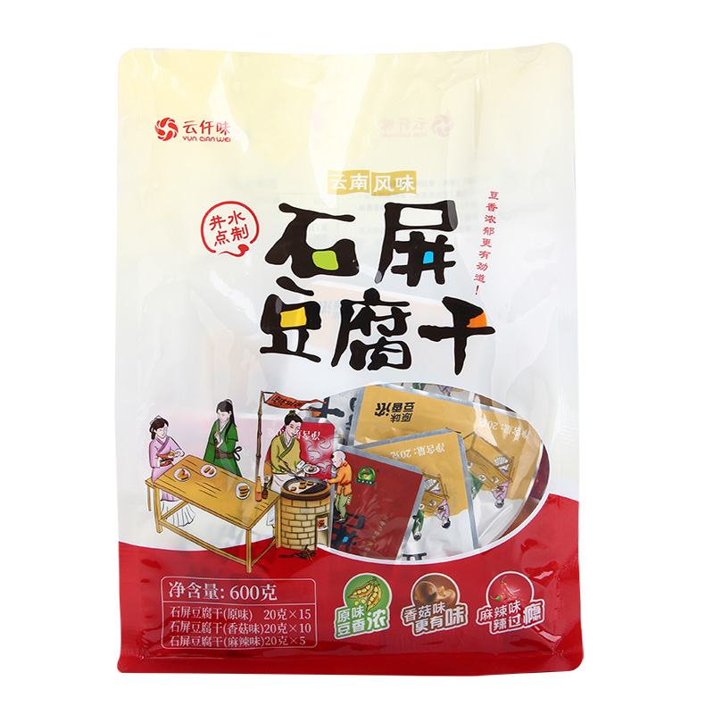云仟味 云南石屏豆腐干600g豆干独立小包装休闲零食原味/香菇味/麻辣味