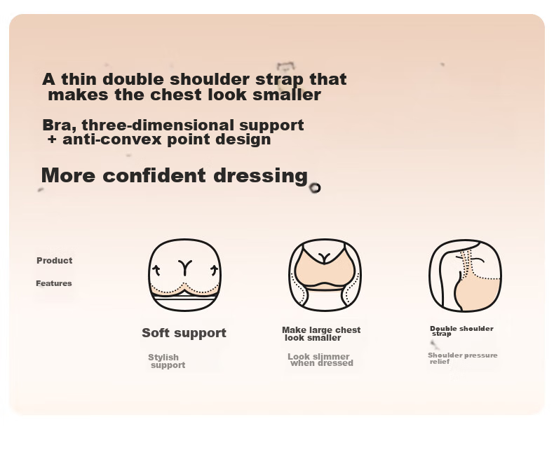 LUCKMEEY Plus Size Bra Full Coverage Large Breast Minimizer Double Shoulder Strap Rabbit Ear Bra Seamless Beautiful Back Comfortable Slimming Brassiere for Wome 1
