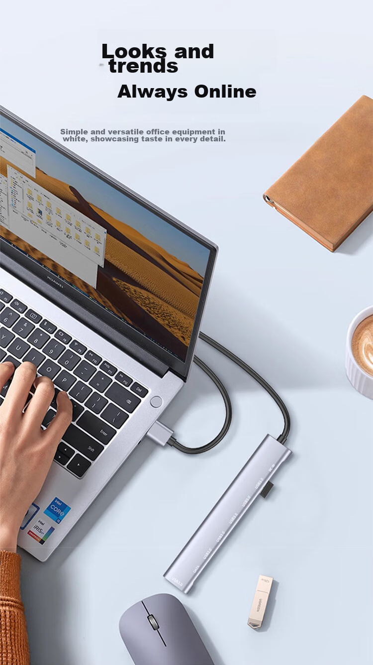 Youlianxing USB Hub Extender, 8 Ports, 1 Meter, USB 3.0 Expansion HUB, One-To Adapter, Suitable for Huawei, Lenovo Desktop Computers, Laptops, Mouse, Keyboard, Hard Drive 14