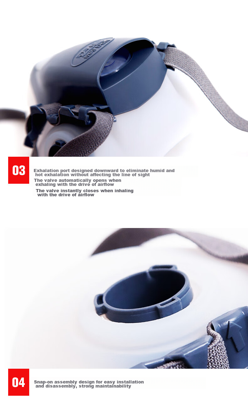 MAIDUN Gas Mask, Respirator, Face Mask, Anti-Toxic Carbon Filter Mask for Formaldehyde And Paint Spray, Welding Dust Mask, 602P Flagship Versio 14