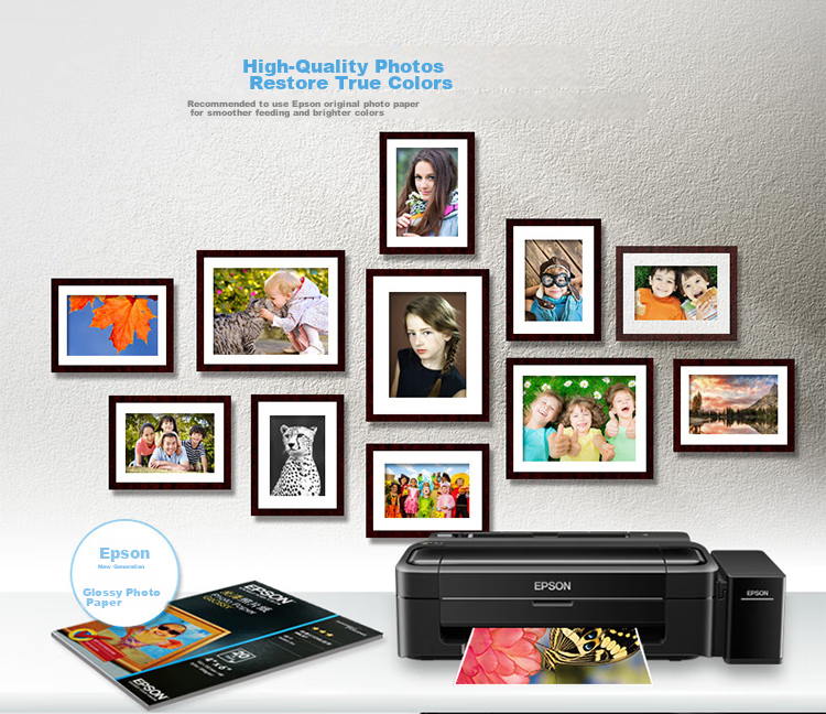 Epson Ink Tank Color Inkjet A4 Home Compact Original Continuous Ink Supply Photo Printer L130 Black 7