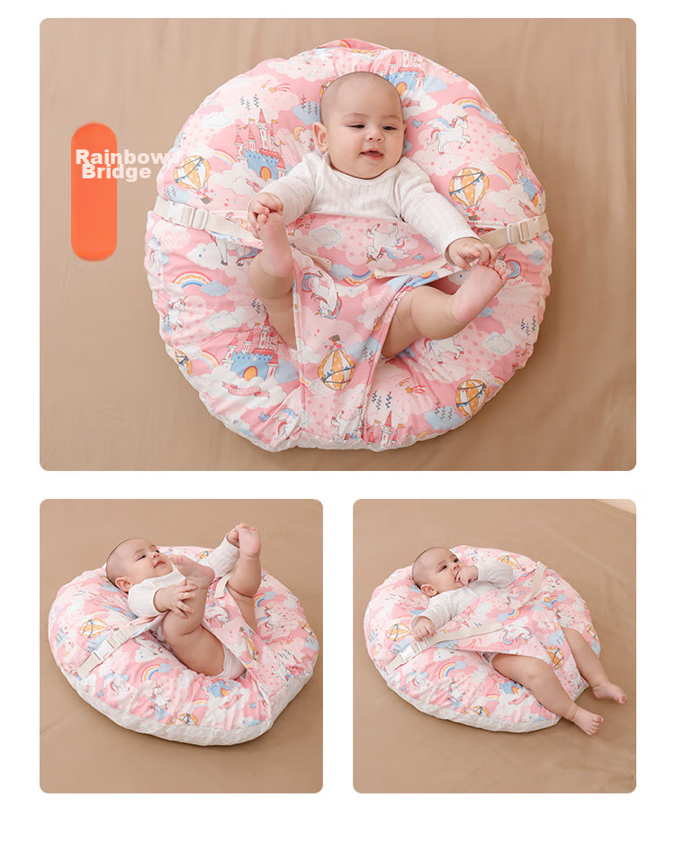 Xiqinbao Baby Anti-Reflux Inclined Pillow, Comforting Pillow, Newborn Nursing Pillow, 0-1 Year Old, Removable Inner Liner (Happy Home) 16