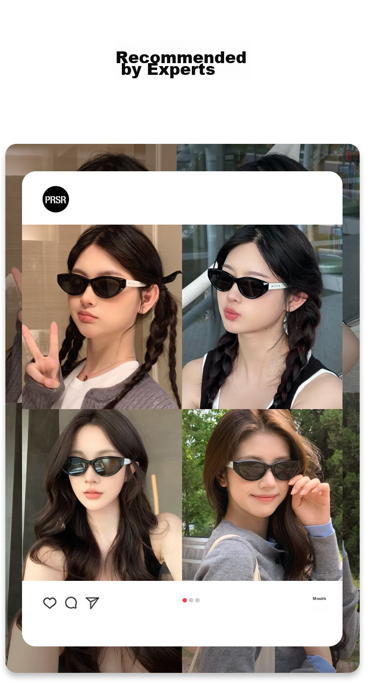 Prsr [Qianjin Frame] Celebrity-Style Sunglasses, High-End Retro Cat-Eye Sun Protection Glasses PS3062-B 6
