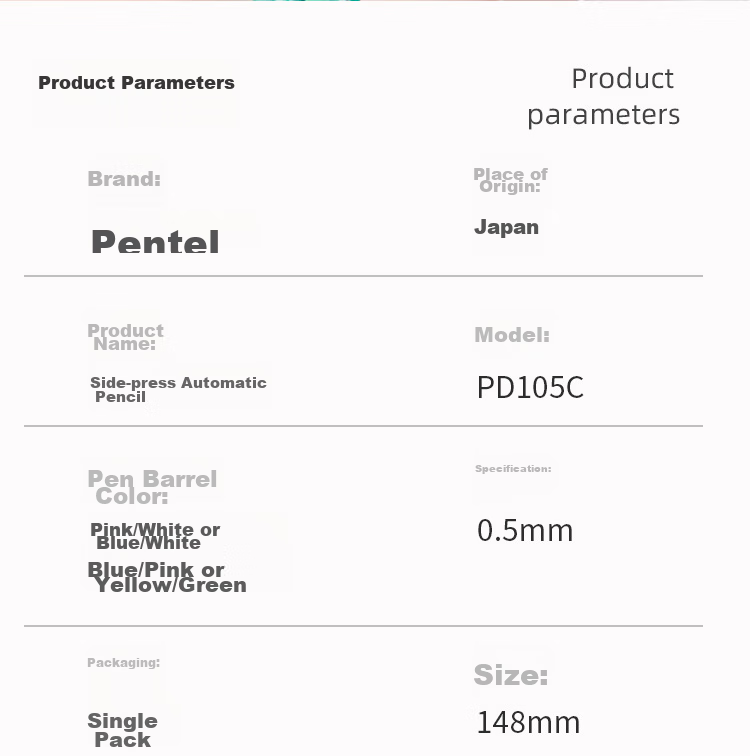 Pentel [Best-Selling Product] 0.5 Side-Press Mechanical Pencil, Student Drawing Automatic Pencil with Eraser PD105C Color-Block Limited Edition, Yellow-Gree 8