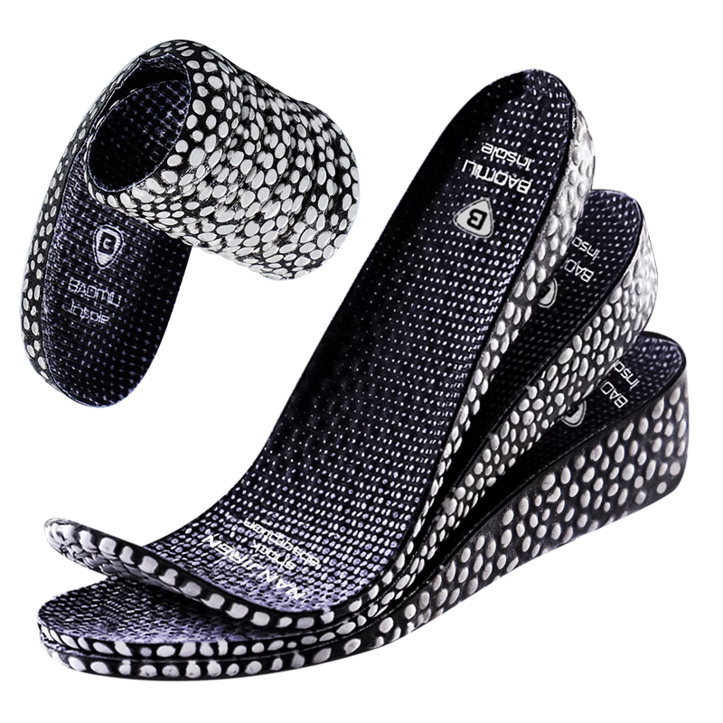 Nanjiren Height-Increasing Insoles for Men And Women, Full Insoles for Leather Shoes, Invisible Shock-Absorbing Sports Insoles, 3.5cm, Size 39-40